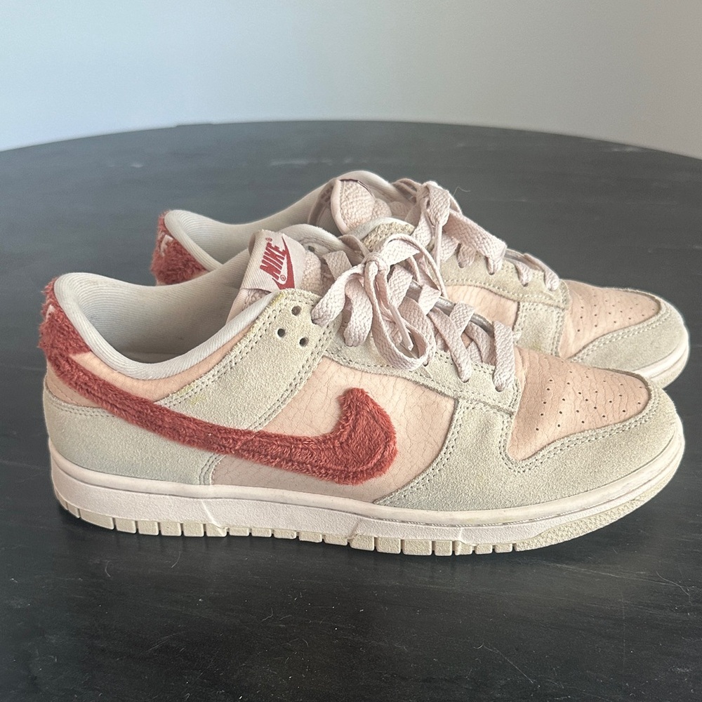 Nike Cream and Rust Dunk Low Sneakers